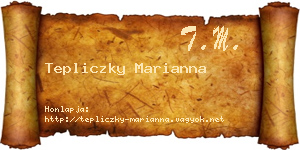 Tepliczky Marianna névjegykártya